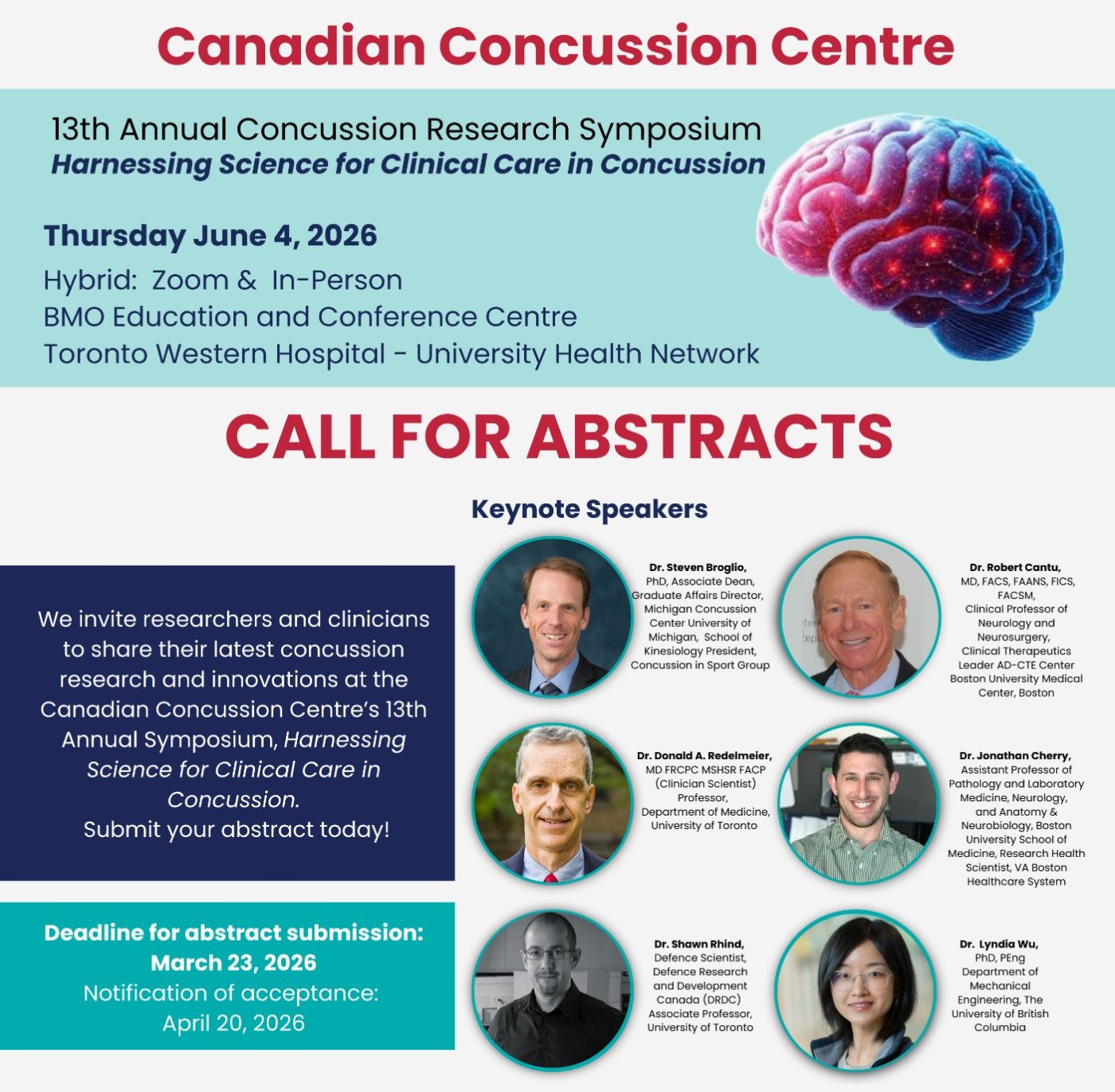 Concussion Research Rch Canadian Concussion Centre 13th Concussion Research Symposium ...